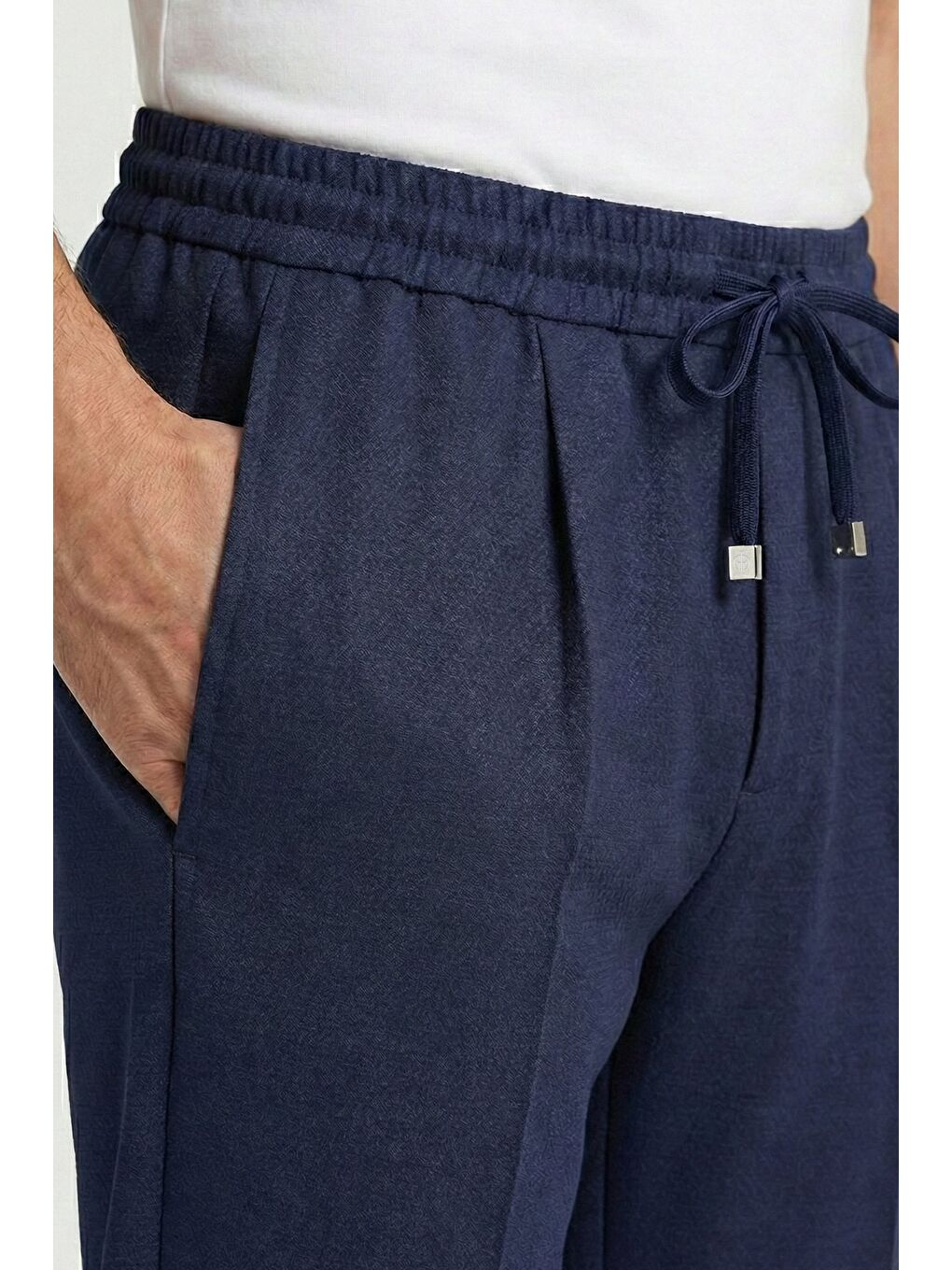 Lacivert Giotelli Erkek Yün Karışımlı Klasik Gri Günlük Pantolon-2