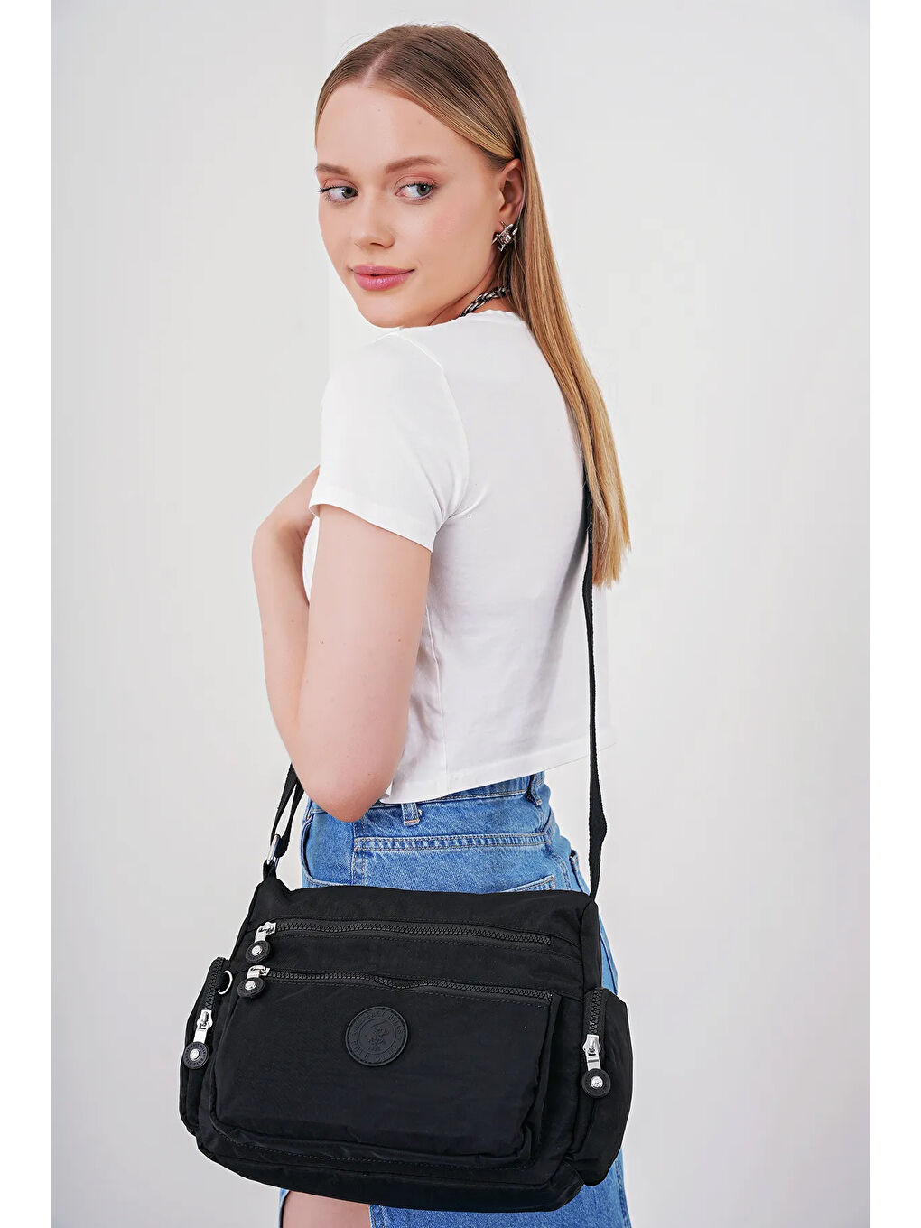 Siyah Çapraz Askılı Kadın Çanta BHPC6003-1