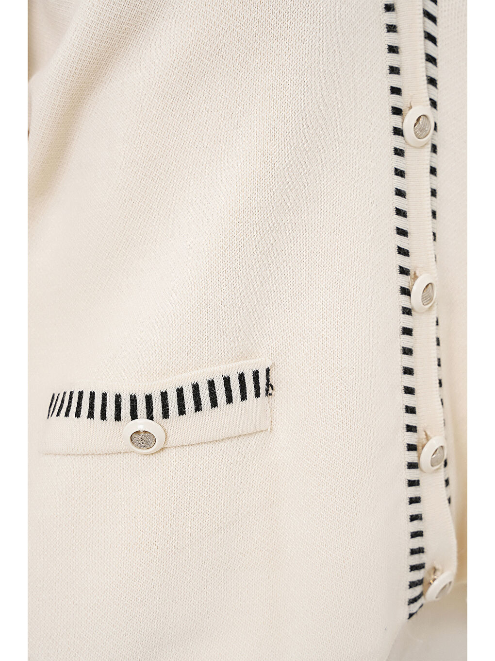 Kadın Nakışlı Triko Hırka Pantolon İkili Takım 15963 - Ekru-4