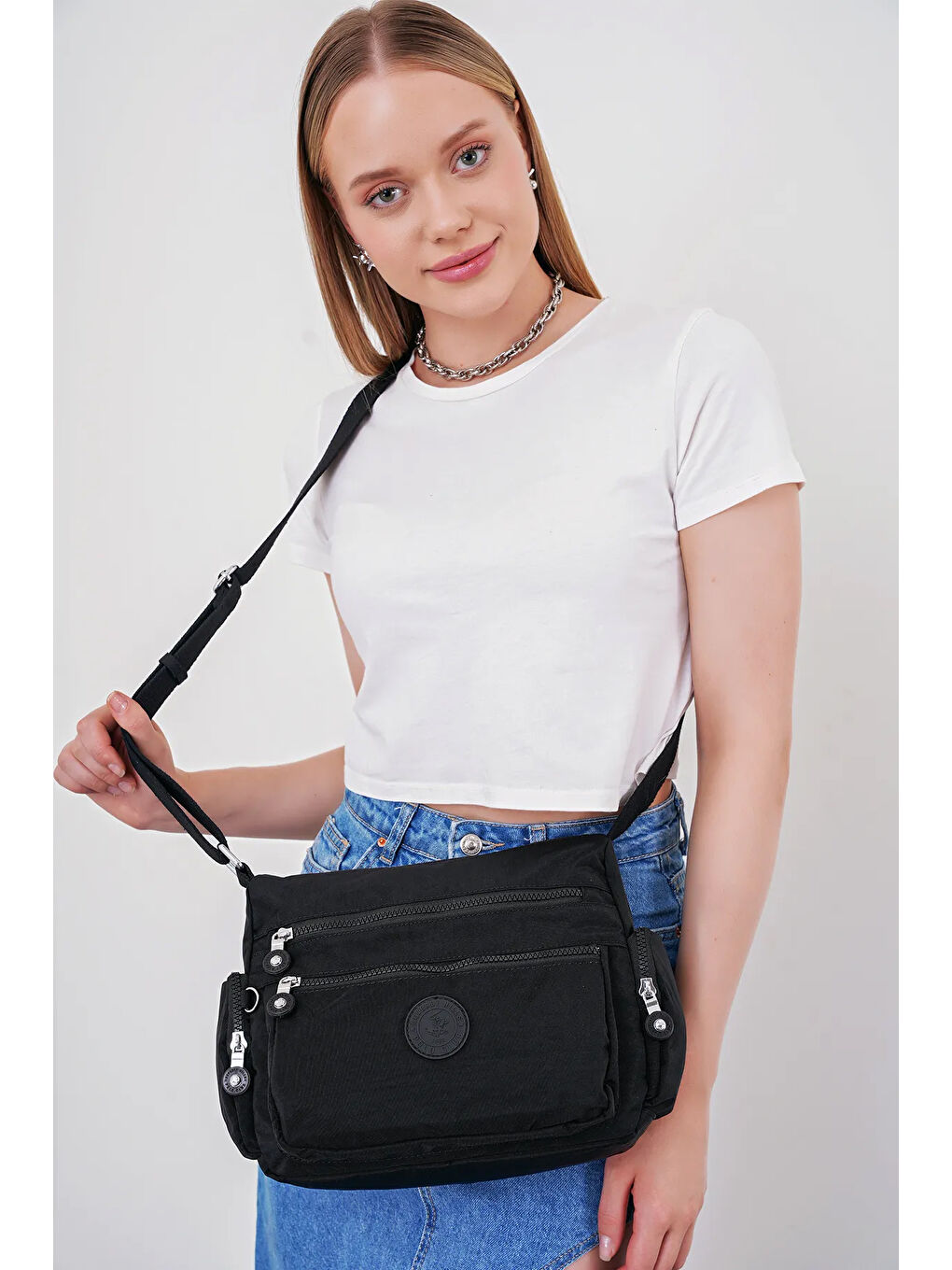 Siyah Çapraz Askılı Kadın Çanta BHPC6003-2