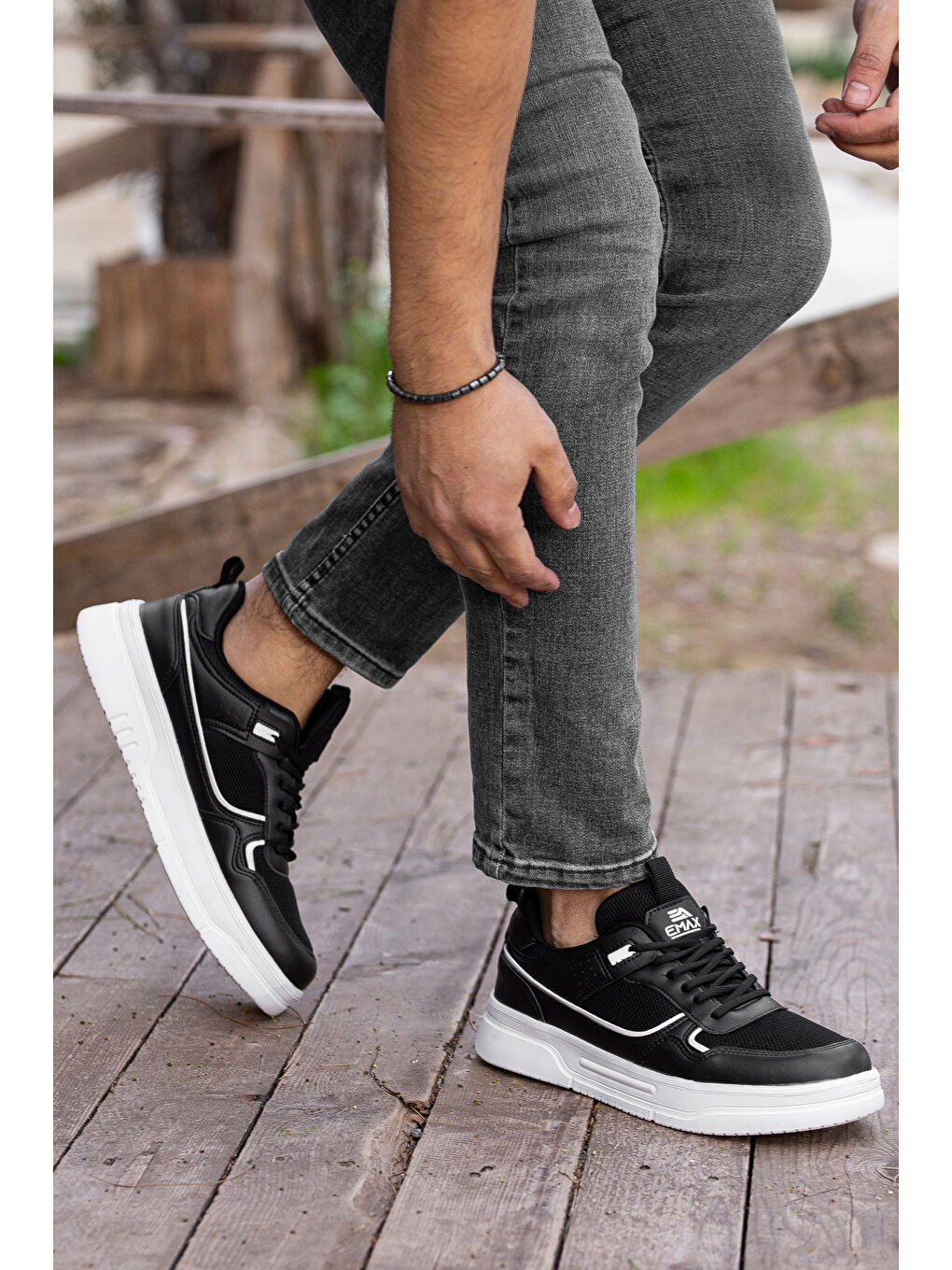 Siyah D2451 Günlük Ortopedik Erkek Sneaker Spor Ayakkabı