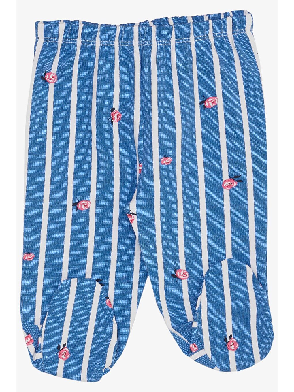 Kız Bebek Patikli Alt Gül Desenli Mavi (6 Ay)