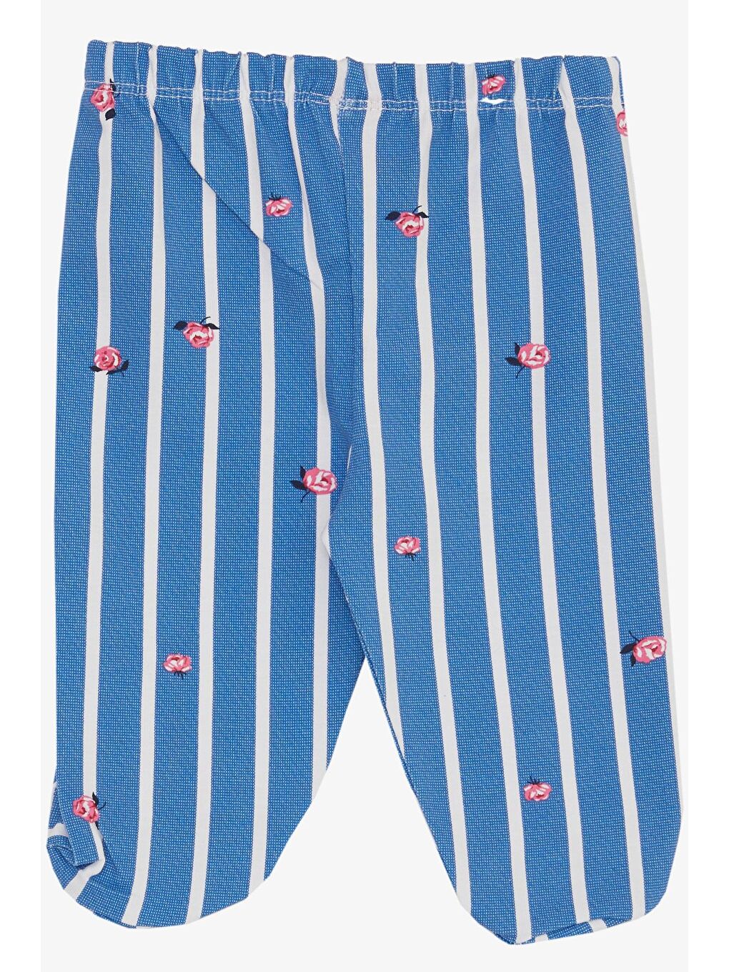 Kız Bebek Patikli Alt Gül Desenli Mavi (6 Ay)-1