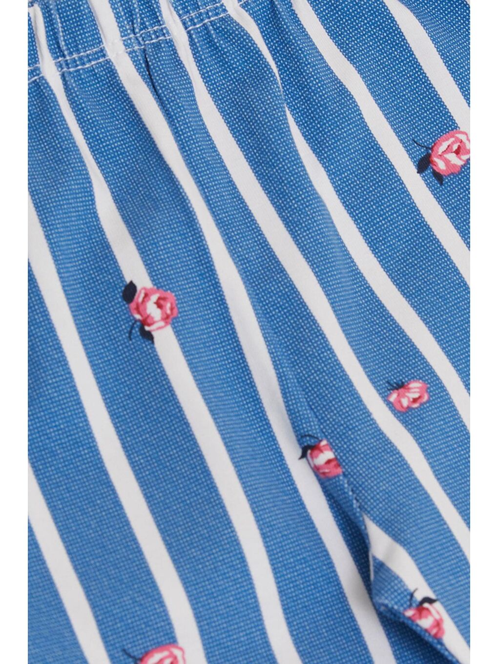 Kız Bebek Patikli Alt Gül Desenli Mavi (6 Ay)-2