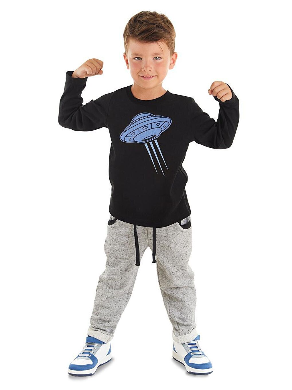 Karışık Ufo Erkek Çocuk Tshirt Eşofman Altı Takım