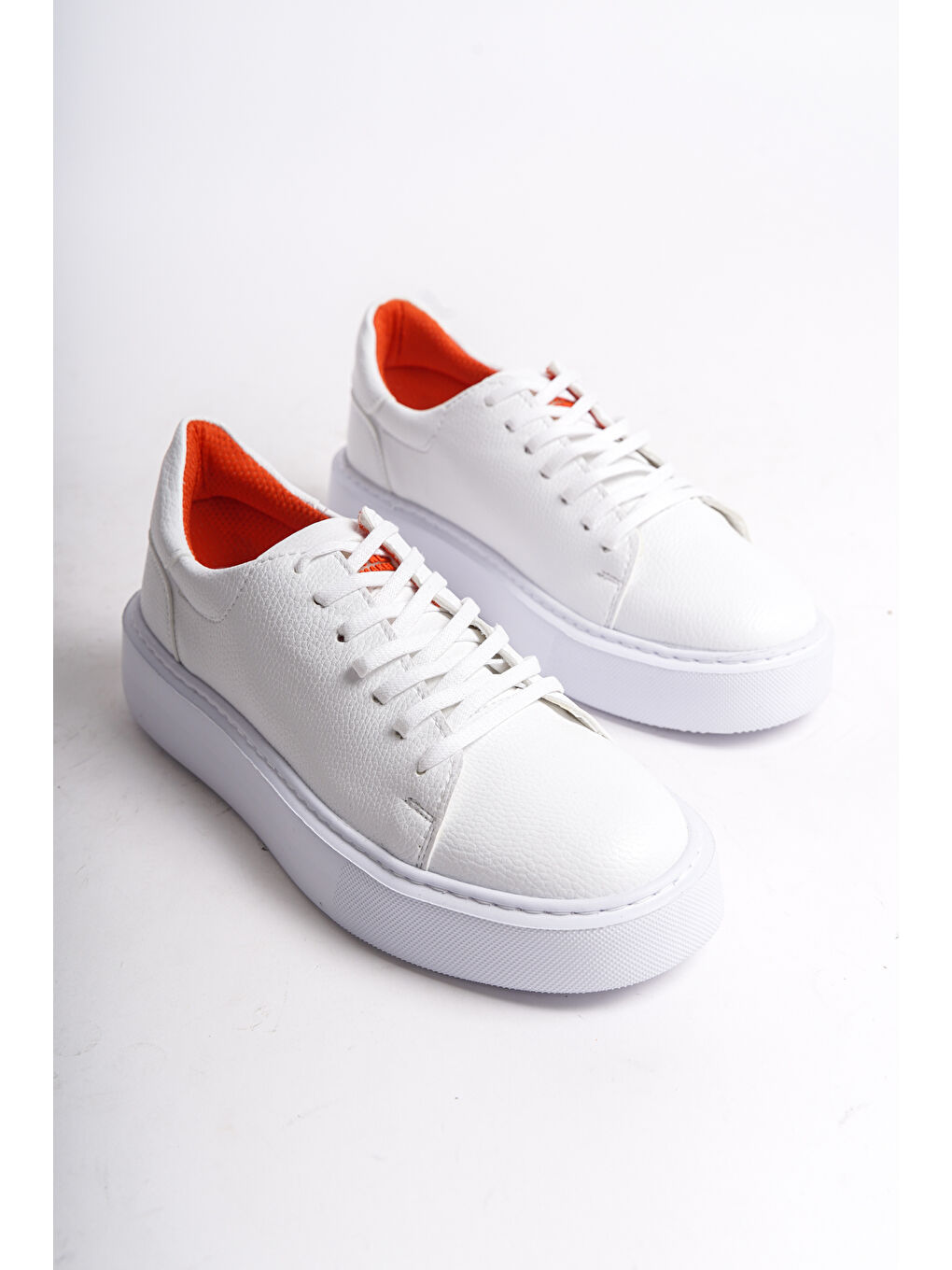 Beyaz D0355 Günlük Ortopedik   Erkek Sneaker Spor Ayakkabı-1