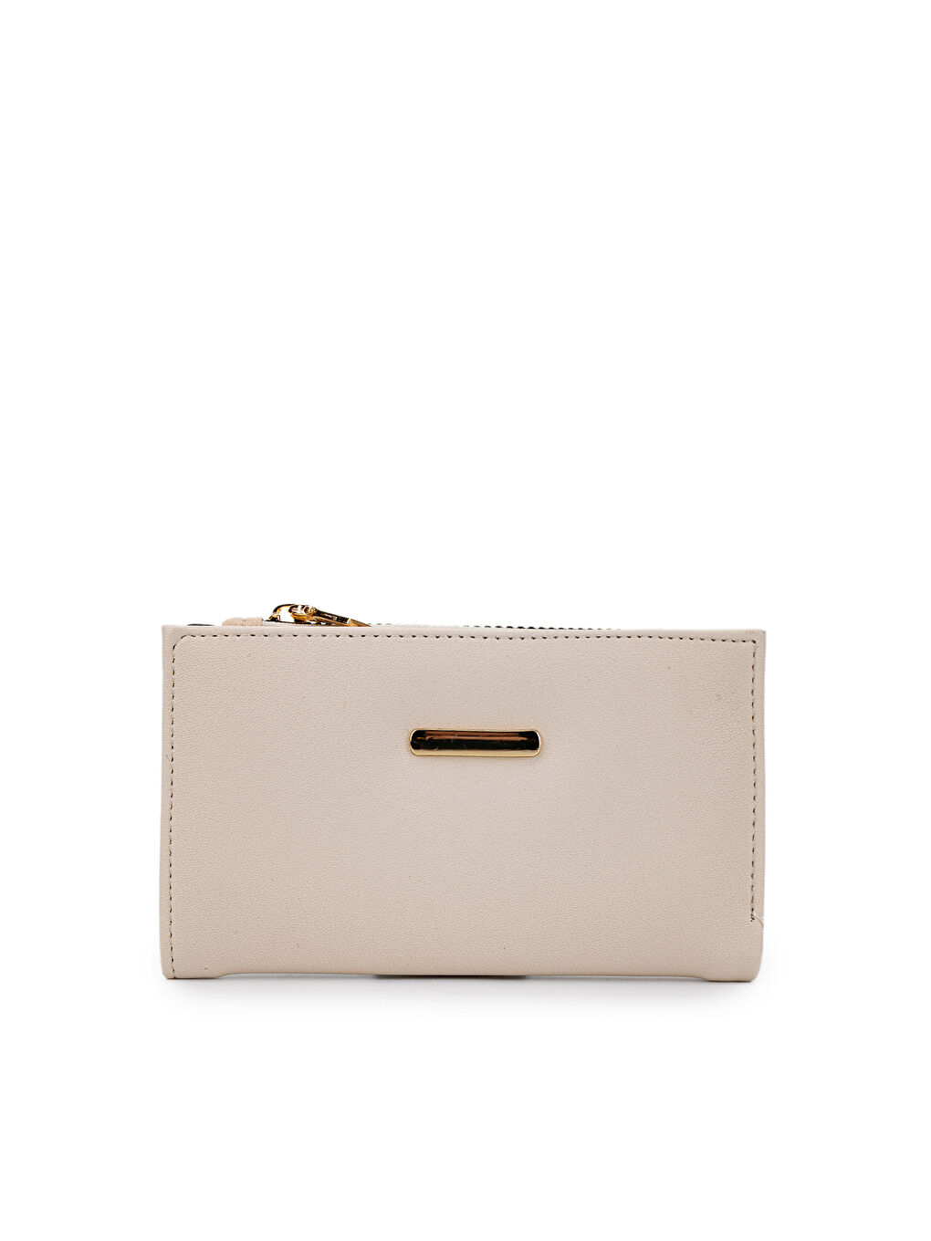 Ekru Suni Deri Kadın Cüzdan Krem ZC189