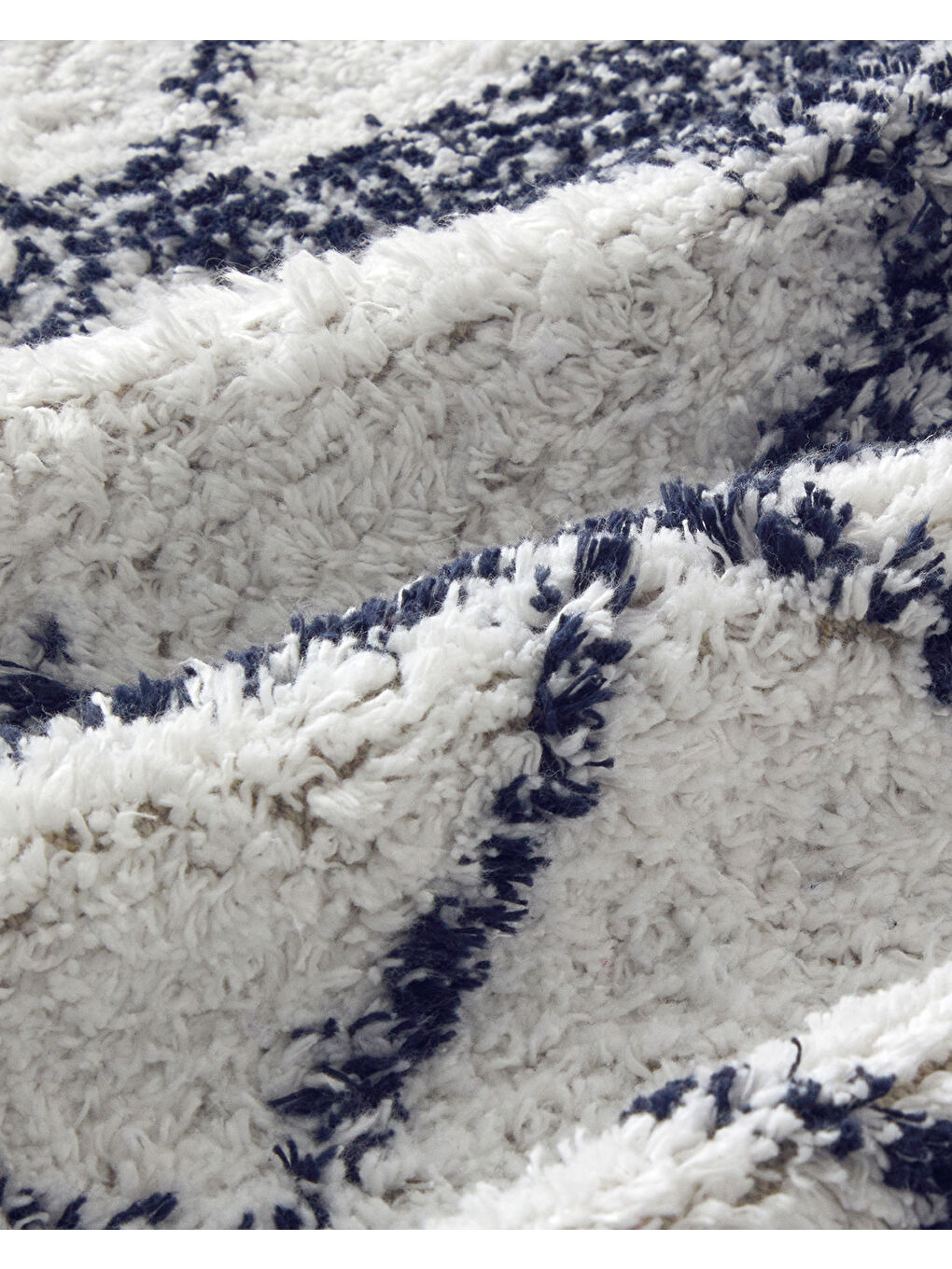 Pyramid Pamuklu Banyo Paspası Lacivert-Beyaz-2