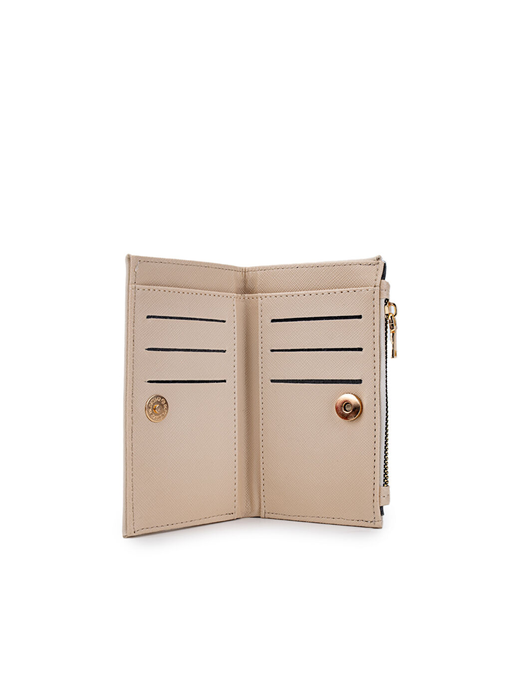 Ekru Suni Deri Kadın Cüzdan Krem ZC189-1