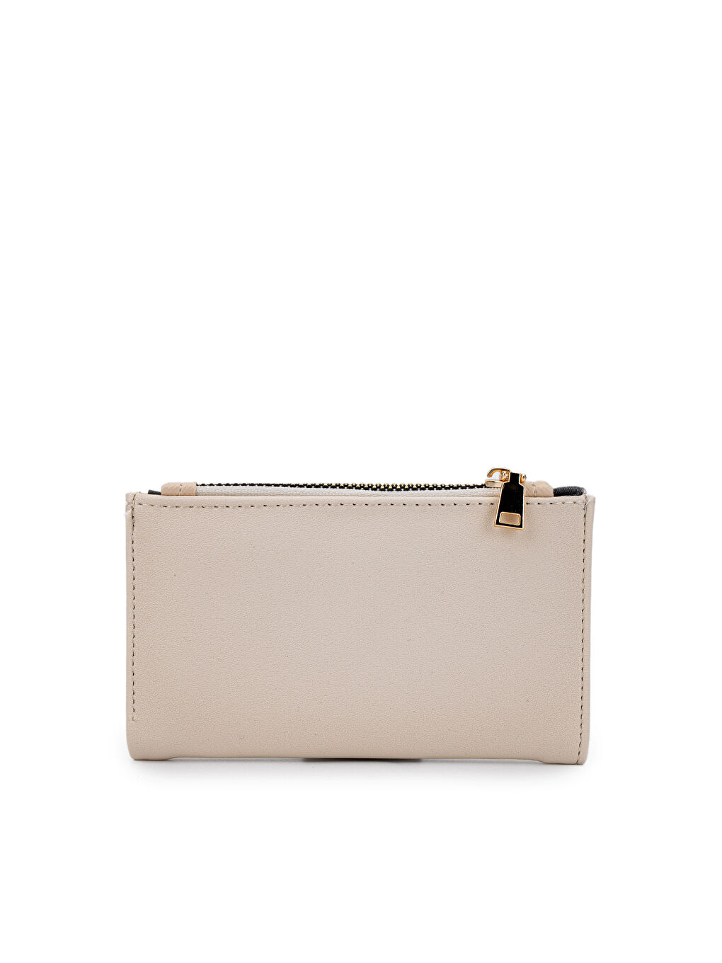 Ekru Suni Deri Kadın Cüzdan Krem ZC189-2