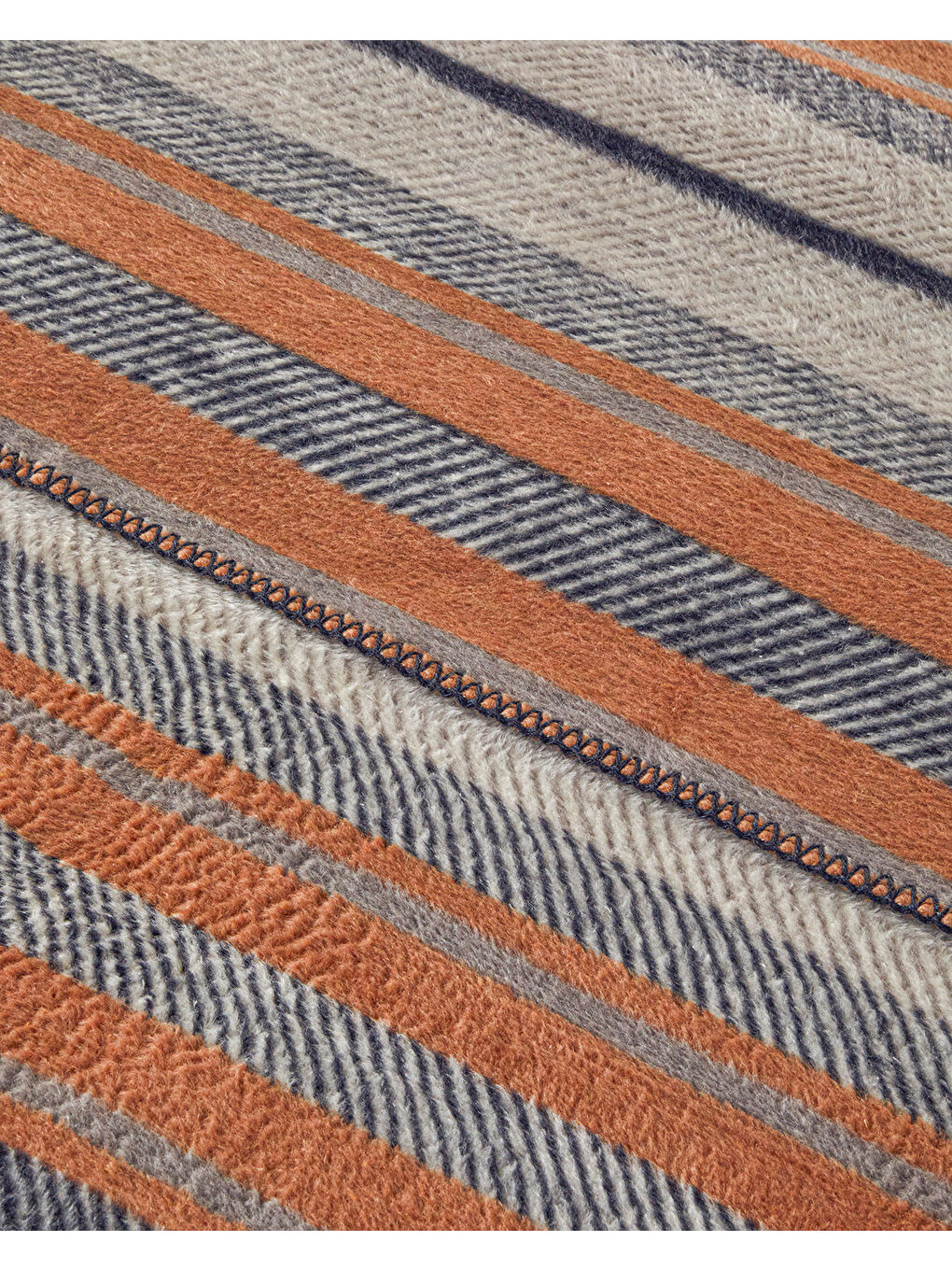 Bold Stripe Akrilik Çift Kişilik Battaniye 200x220 cm Antrasit-2