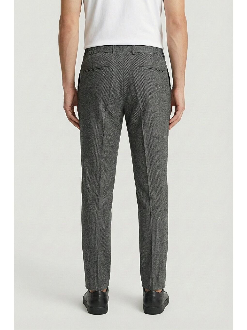 Giotelli Erkek Comfort Kalıp Antrasit Armürlü Klasik Kumaş Normal Bel Pantolon-3