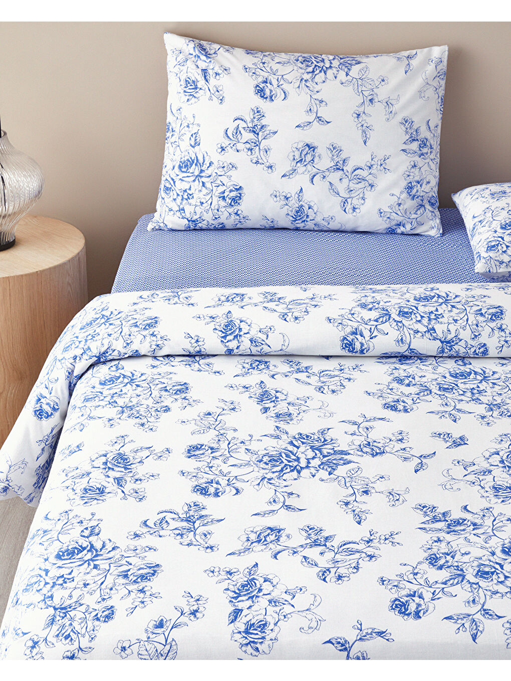 Rosey Violen Pamuklu Ranforce King Size Nevresim Takımı 240x220 cm Mavi-1