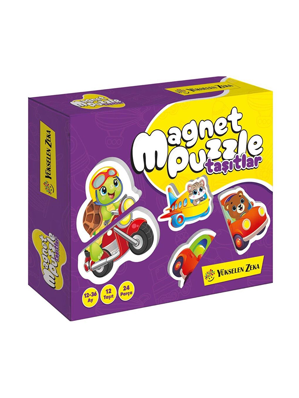 Yükselen Zeka Renksiz İlk Magnet Puzzle Taşıtlar (12-36 Ay)