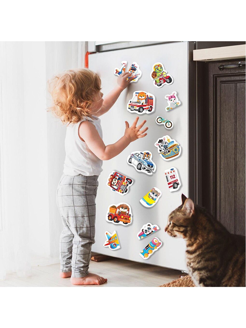 Yükselen Zeka Renksiz İlk Magnet Puzzle Taşıtlar (12-36 Ay) - 3