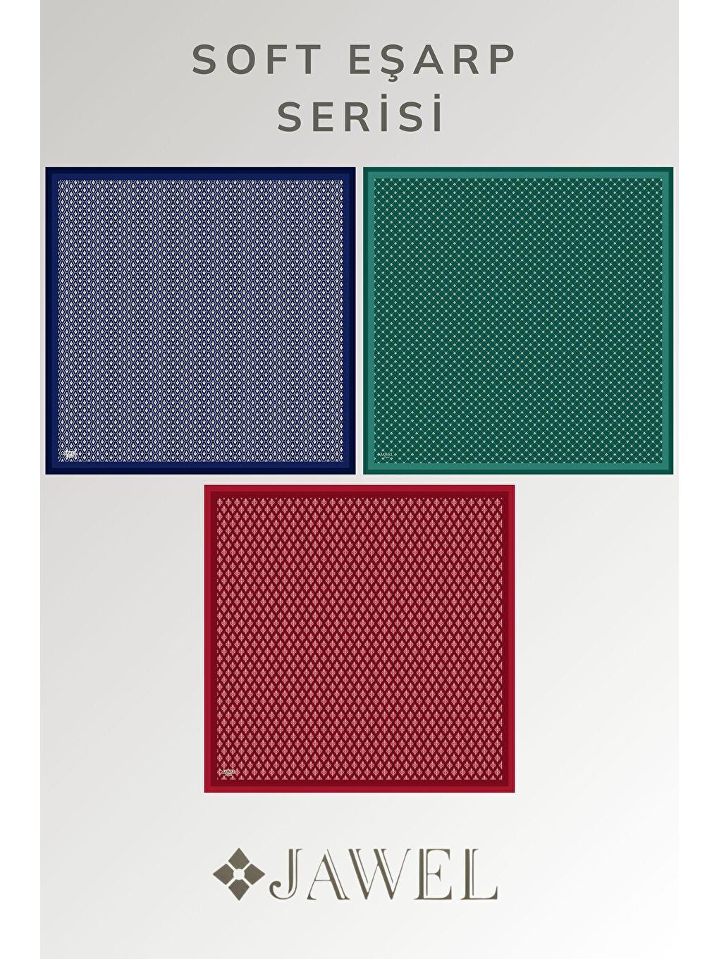 Karışık Kadın Soft Eşarp Paketi ( Bordo-Zümrüt-Lale Lacivert)-1