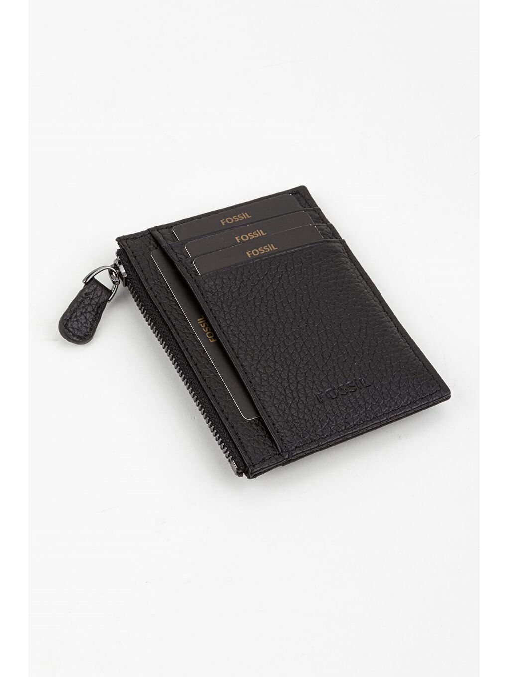 Siyah Kutulu Hakiki Deri Fermuar Detaylı Kırmızı Unisex El Portföyü Kartlık Cüzdan-1