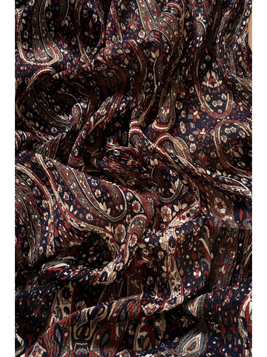 Lacivert Kadın Etnik Desen Bürümcük Şal-1