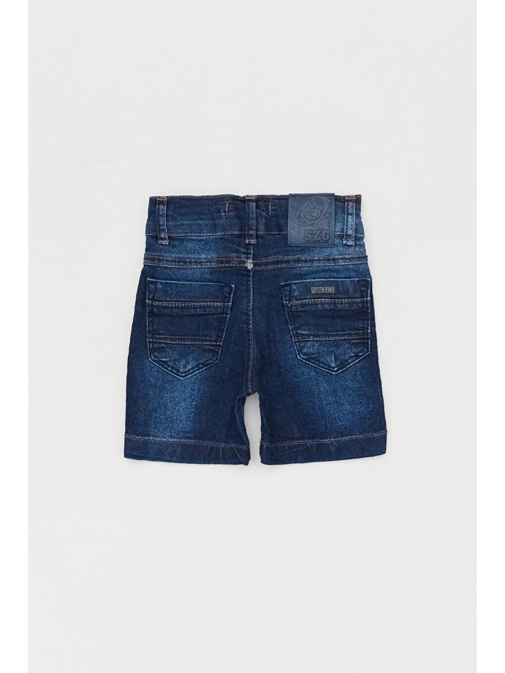 Mavi Eskitme Görünümlü Çocuk Kapri-1