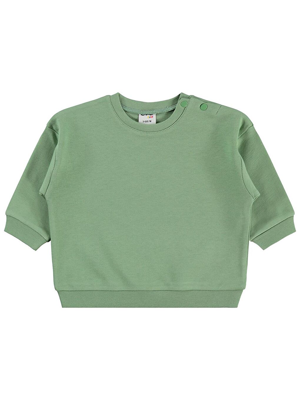 Baby Basic 3-18 Ay Sweatshirt - Haki 3-6 Ay