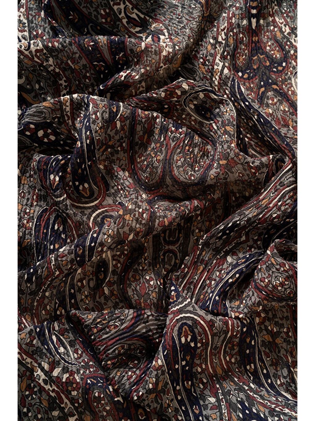 Lacivert Kadın Etnik Desen Bürümcük Şal-1