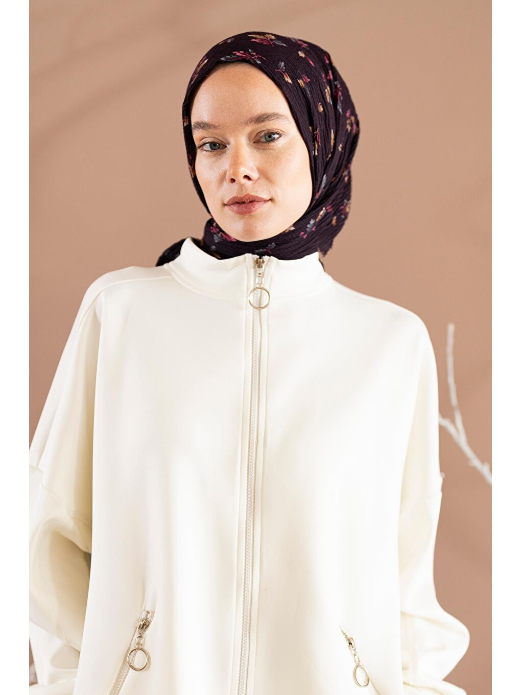 Bordo Kadın Ütü İstemeyen Meşe Desen Bürümcük Şal-3