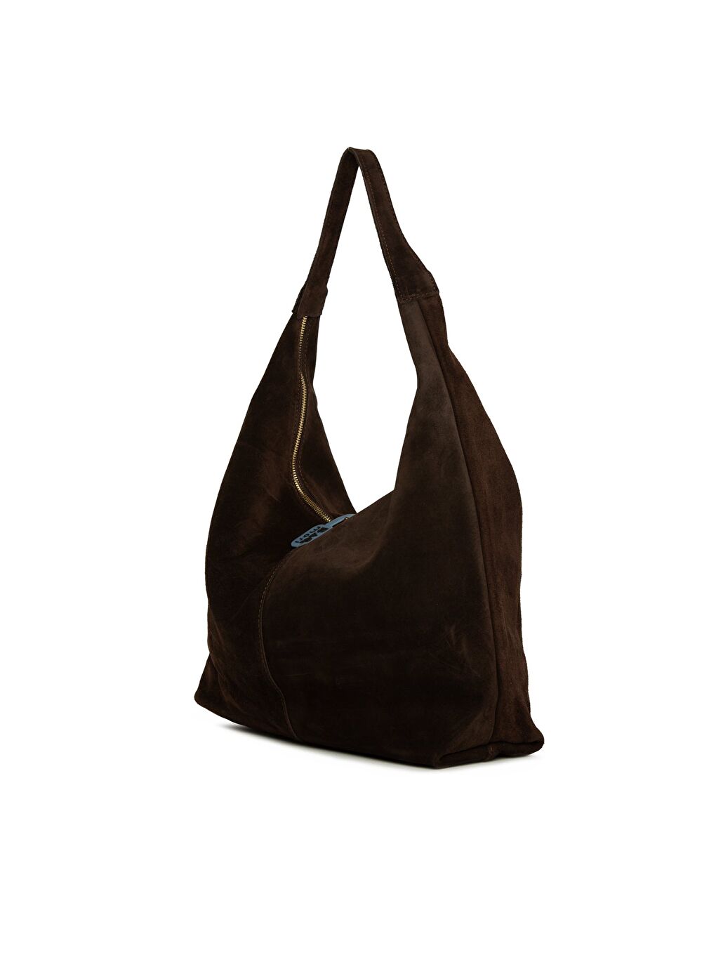 Kahverengi Hakiki Süet Deri Büyük Salaş Çanta-1