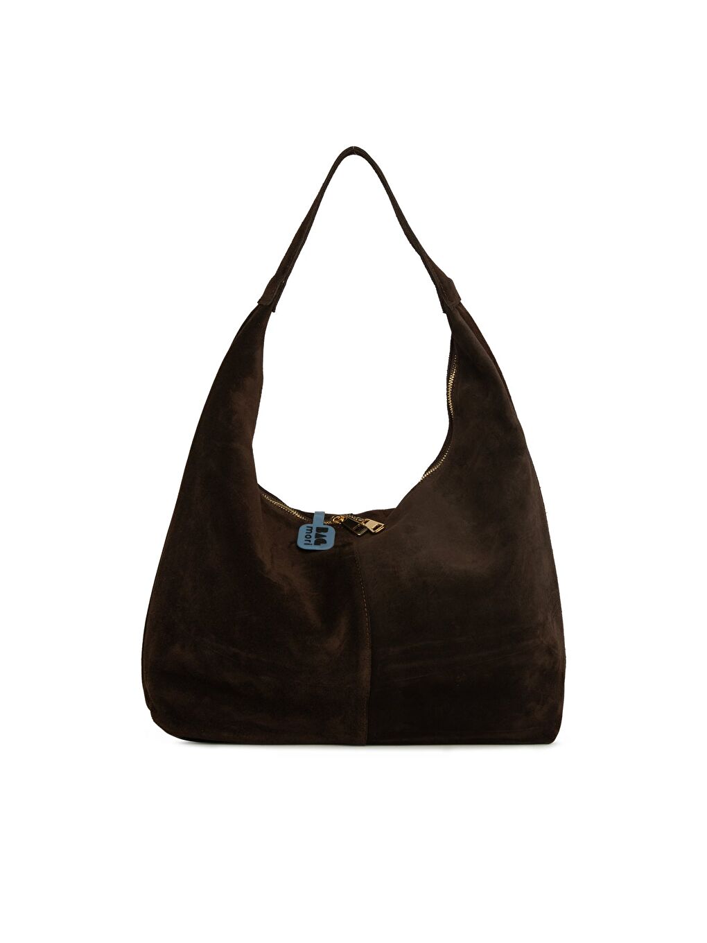 Kahverengi Hakiki Süet Deri Büyük Salaş Çanta-3