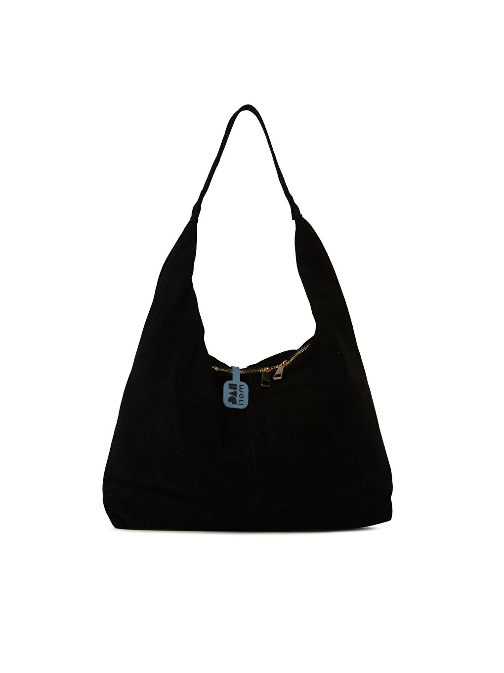 Siyah Hakiki Süet Deri Büyük Salaş Çanta-2