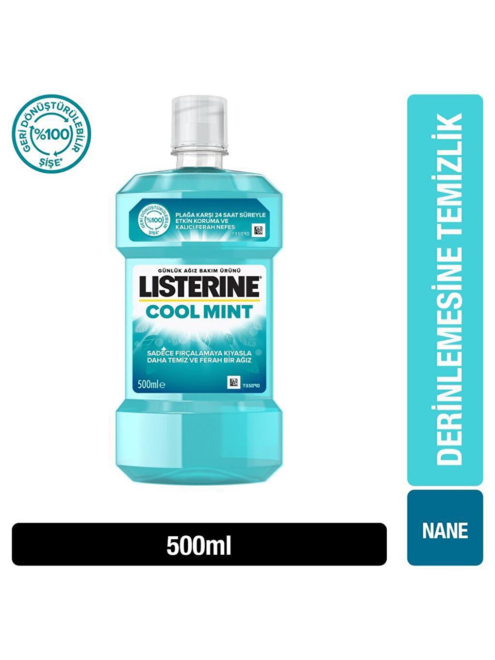 Listerine Renksiz Cool Mint Ağız Bakım Suyu 500 Ml