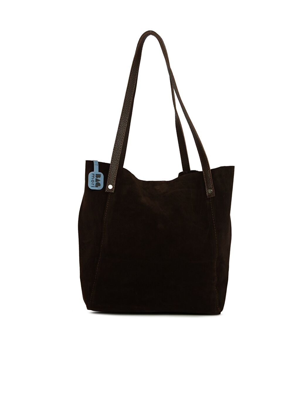 Kahverengi Hakiki Yarma Deri Cepli Tote Çanta-2