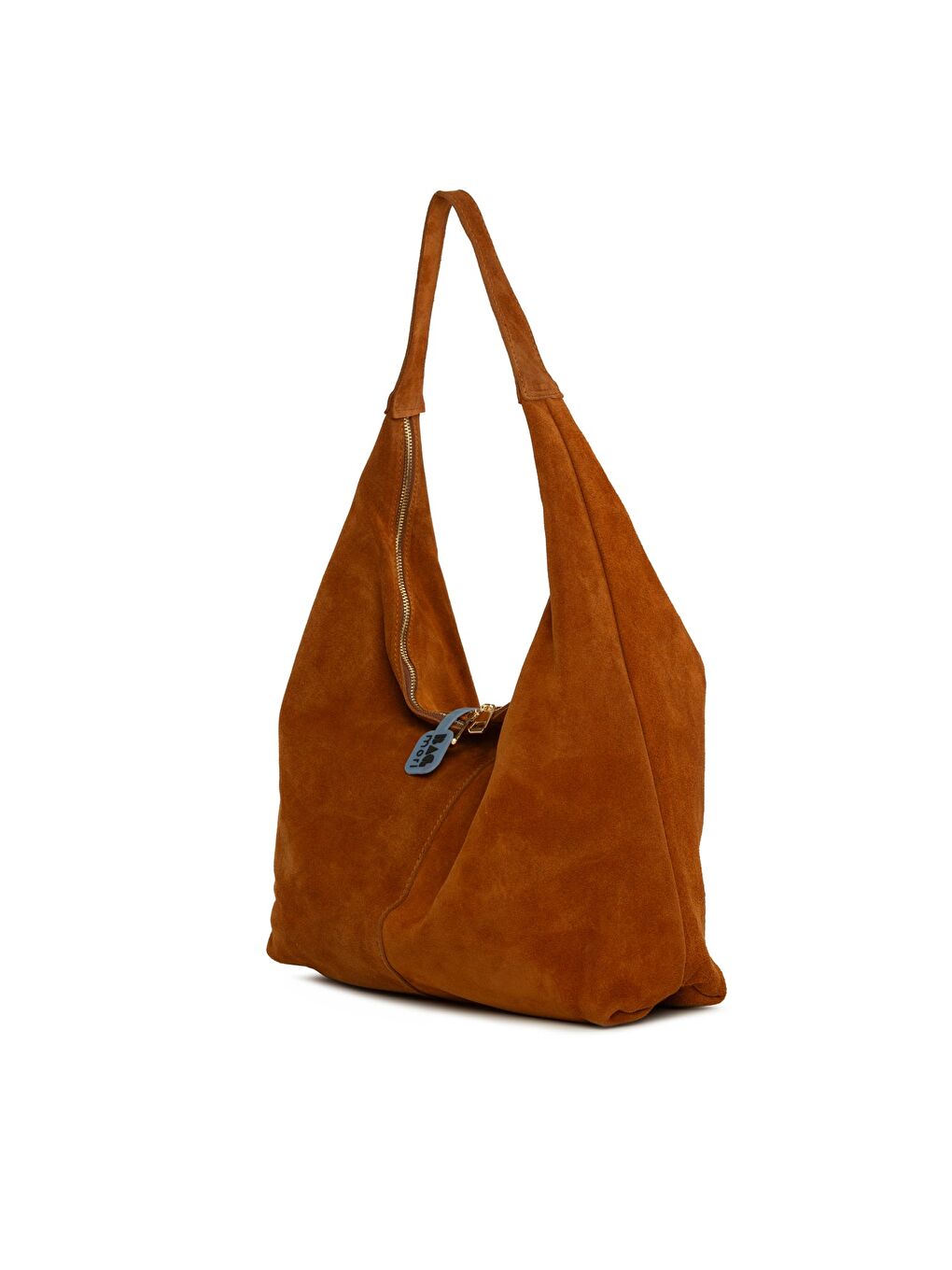 Kahverengi Hakiki Süet Deri Büyük Salaş Çanta-1