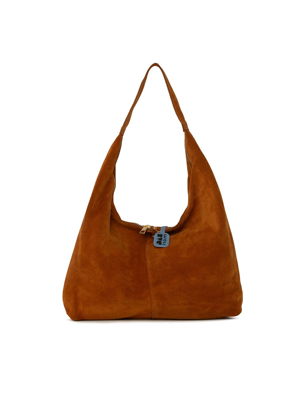 Kahverengi Hakiki Süet Deri Büyük Salaş Çanta-2