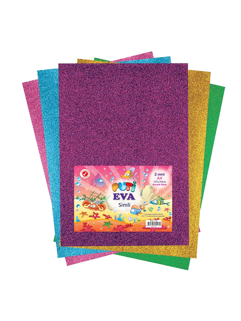 50x70 Simli Eva 2 mm Karışık Renk 10 Lu (KOD : 1178)