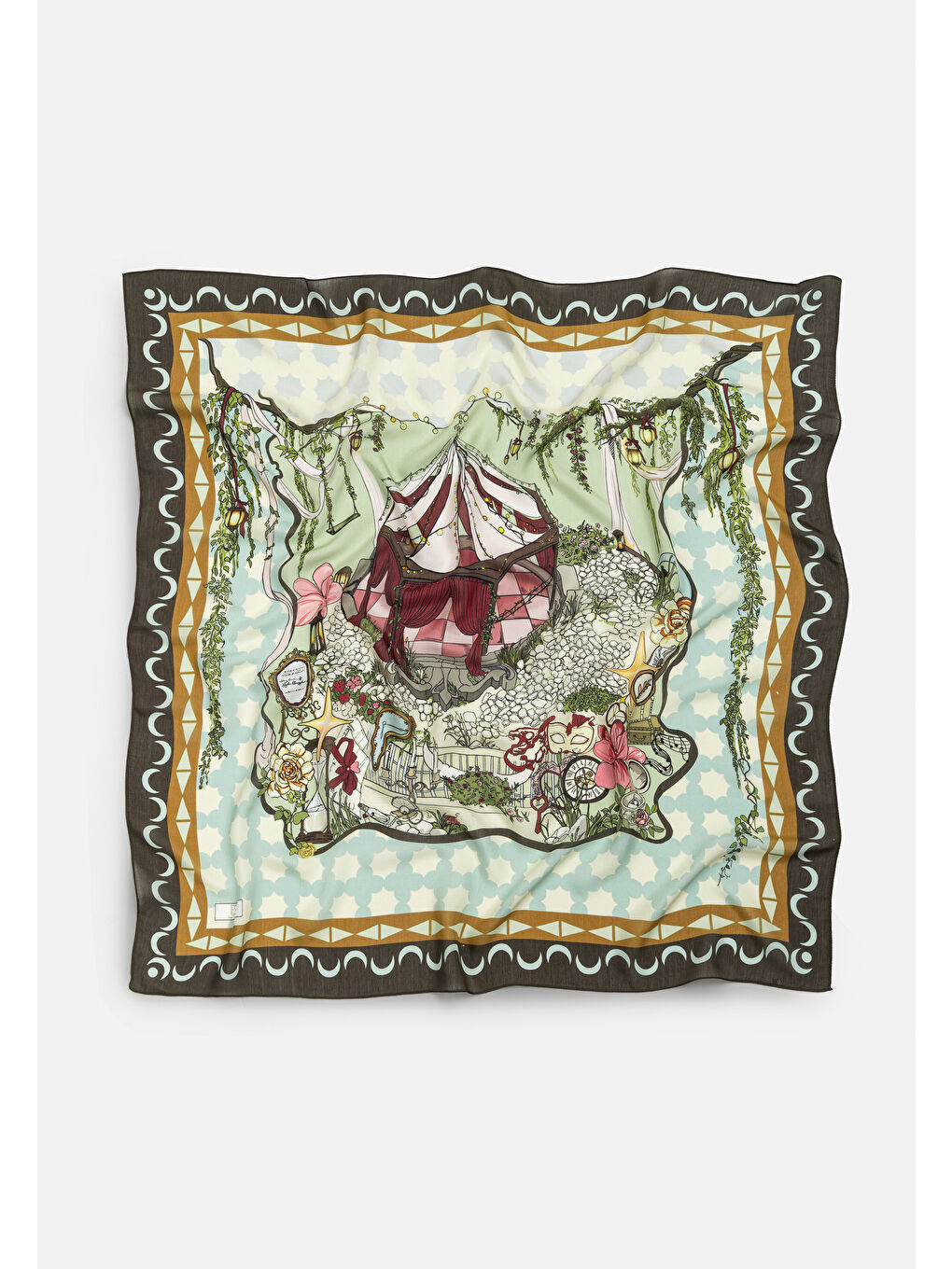 Karışık STARLIGHT HARMONY DESEN FLOŞ VİSKON EŞARP SECRET FOREST