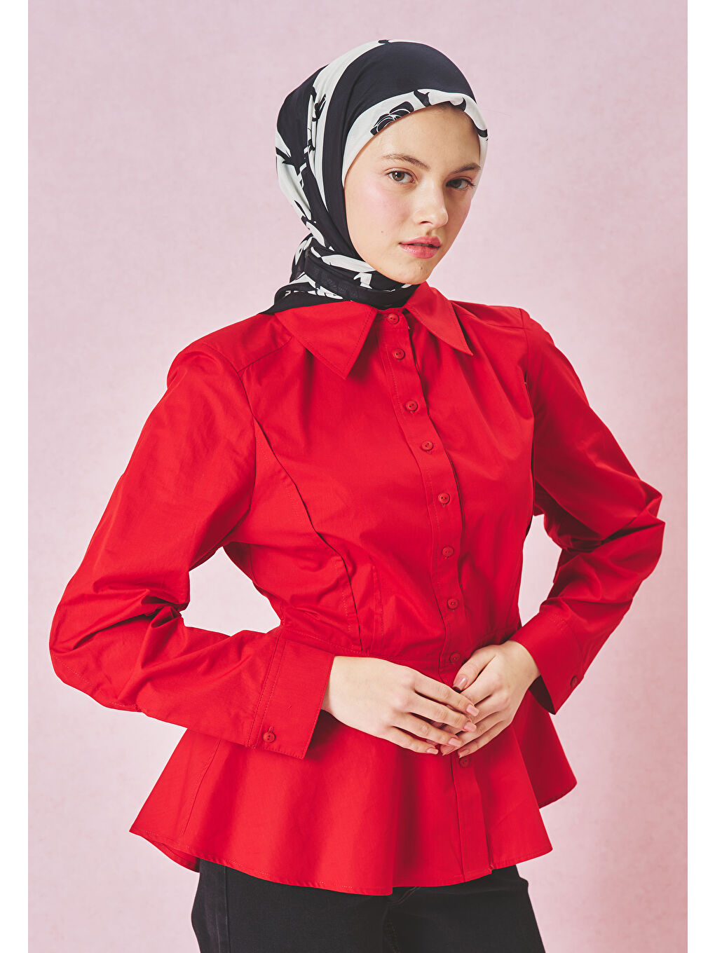 Siyah LOVE REVERIE DESEN FLOŞ VİSKON EŞARP BLACK-1