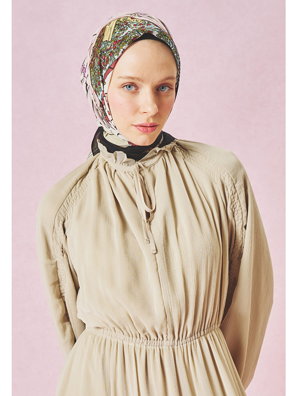 Karışık ENCHANTED MELODY DESEN FLOŞ VİSKON EŞARP MIDNIGHT BLACK-2