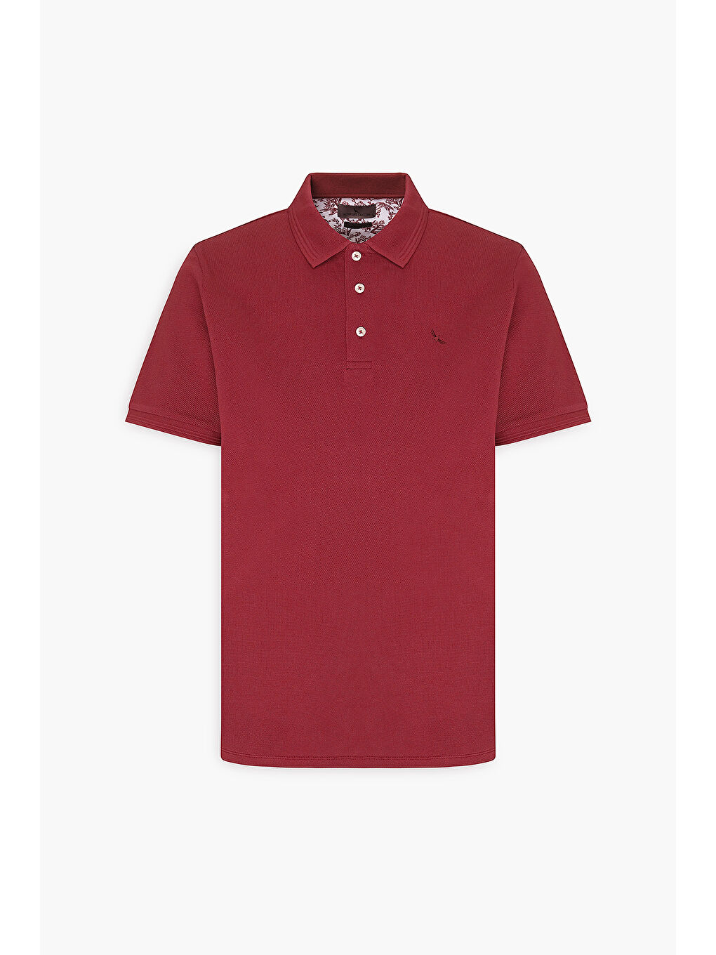 Erkek Bordo Slim Fit Dar Kesim Polo Yaka %100 Pamuk Kısa Kollu Tişört-5