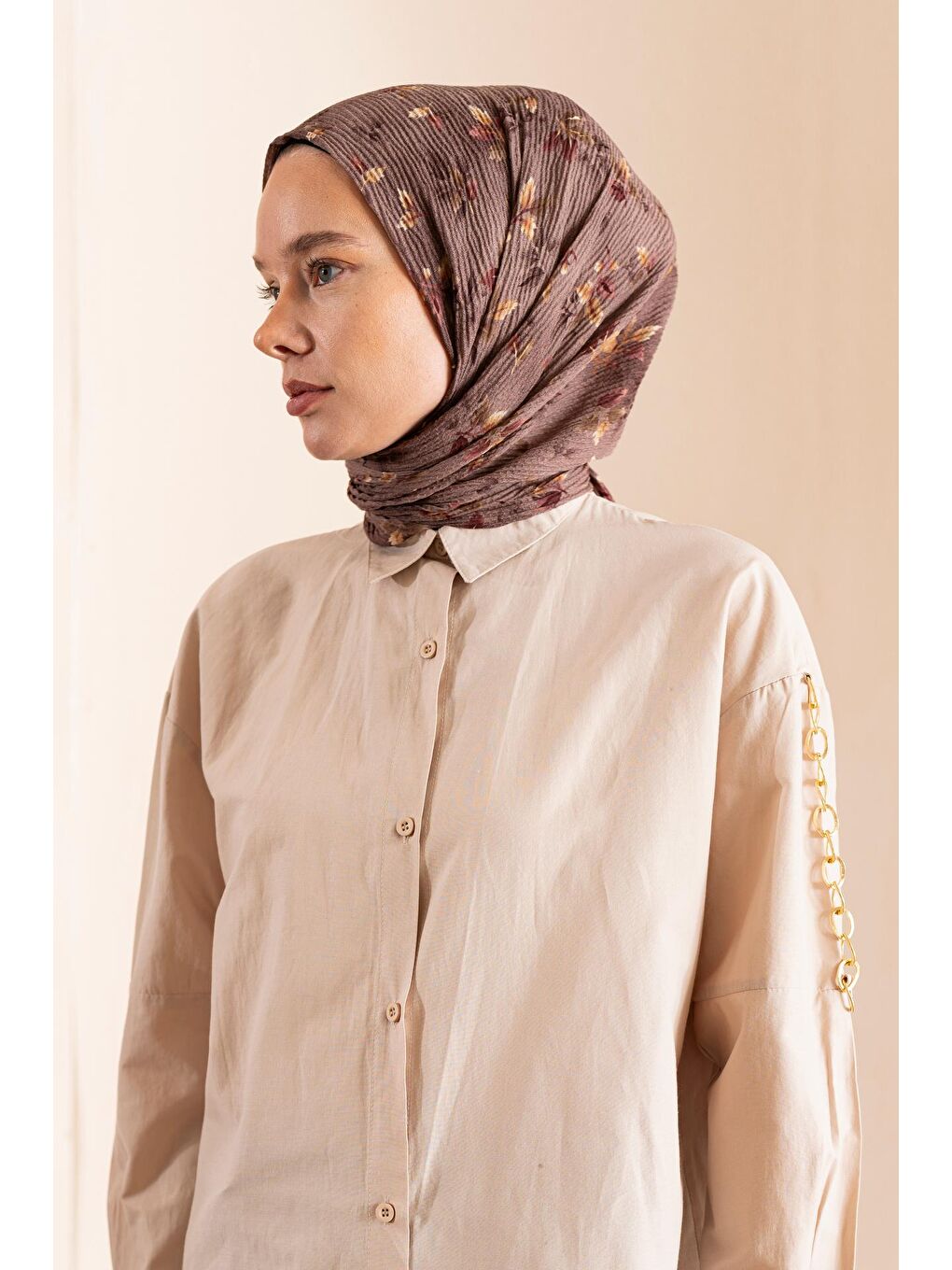 Pembe Kadın Ütü İstemeyen Meşe Desen Bürümcük Şal