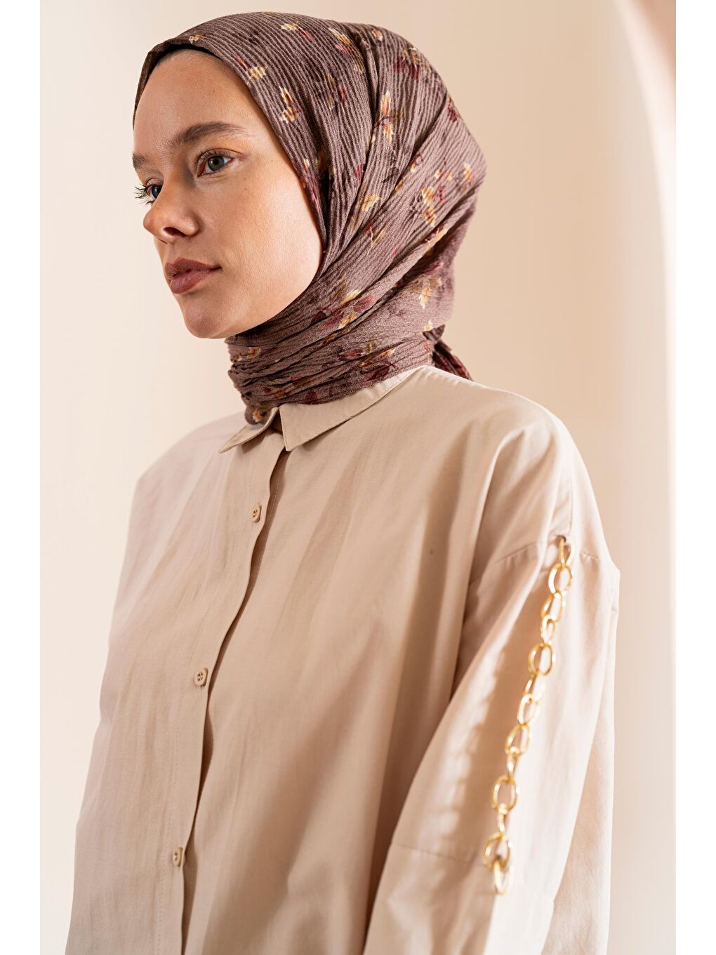 Pembe Kadın Ütü İstemeyen Meşe Desen Bürümcük Şal-1