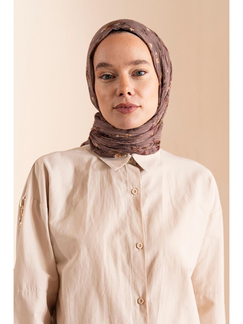 Pembe Kadın Ütü İstemeyen Meşe Desen Bürümcük Şal-2