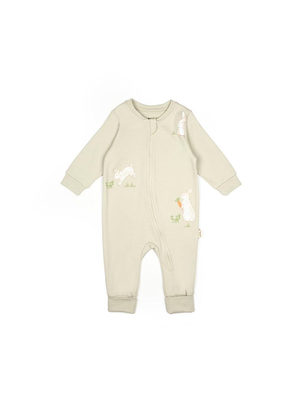 BabyCosy Organic Wear Ekru Bebek Fermuarlı Tulum %100 Organik Pamuk, Bebek ve Yenidoğan Serisi - CSY3045 - 1