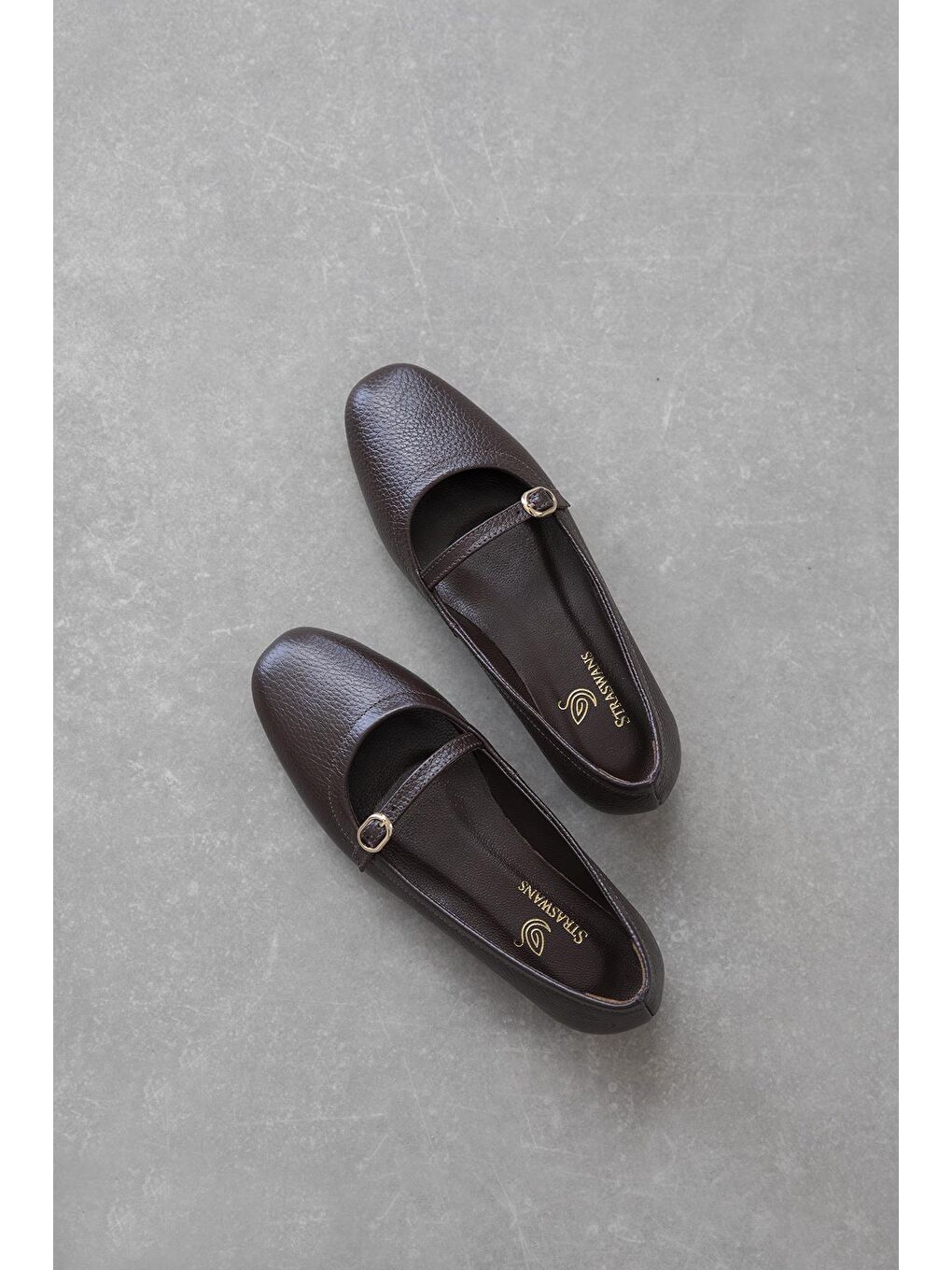 Kahverengi Wigins Kadın Hakiki Deri Babet Kahve-1