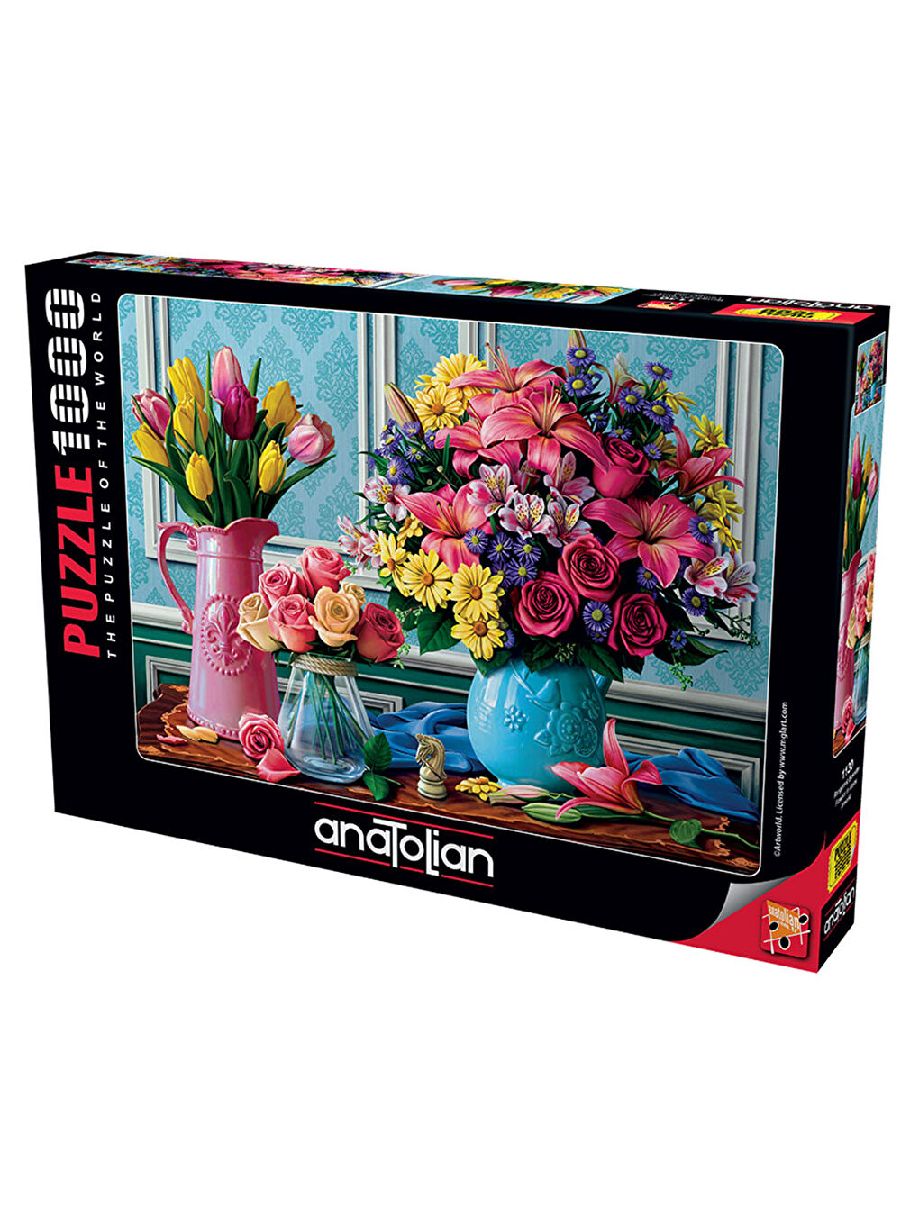 Anatolian Renksiz Puzzle 1000 Parça Rengarenk Buketler 1130