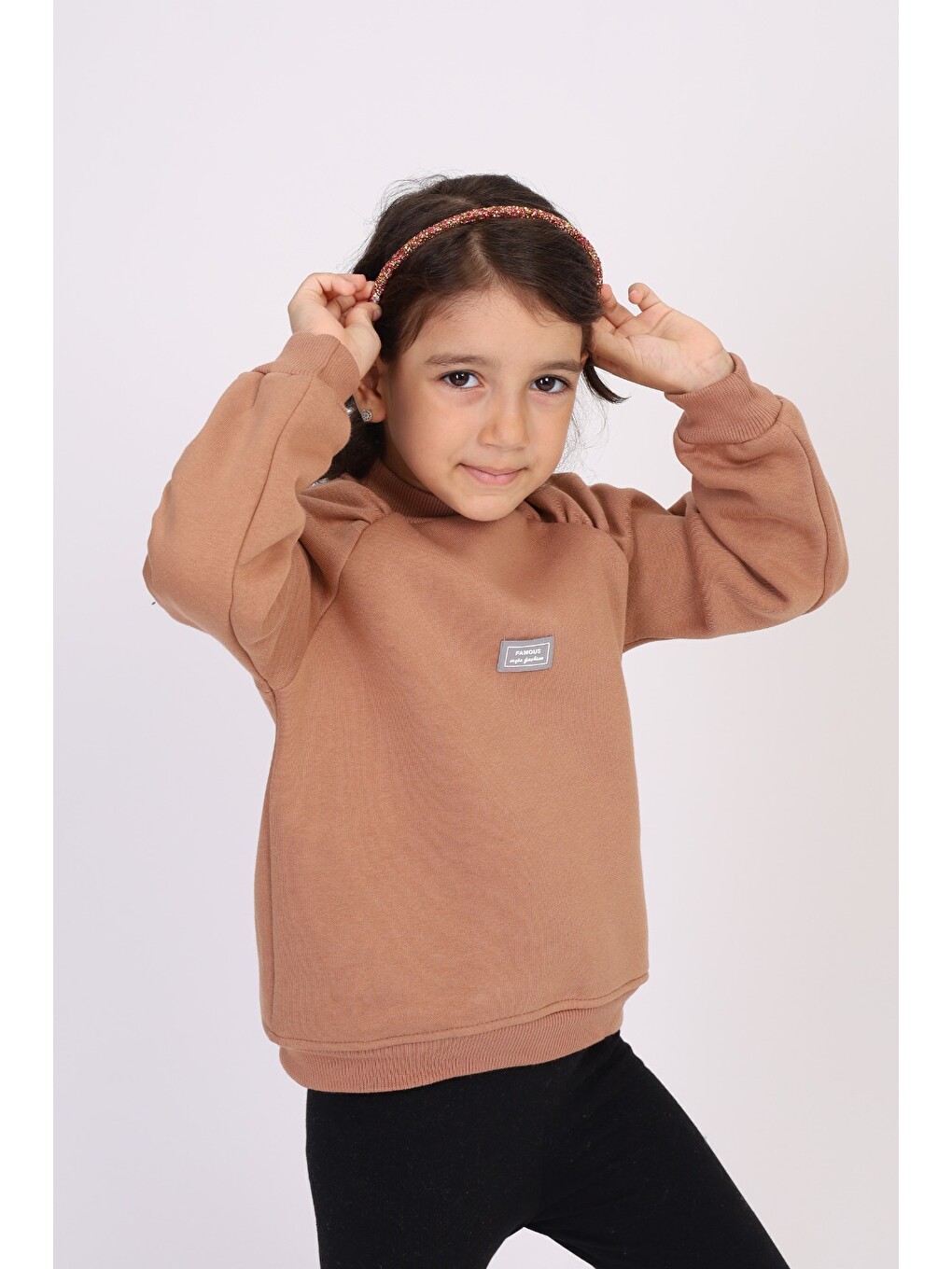 Kahverengi Kız Çocuk Sweatshirt