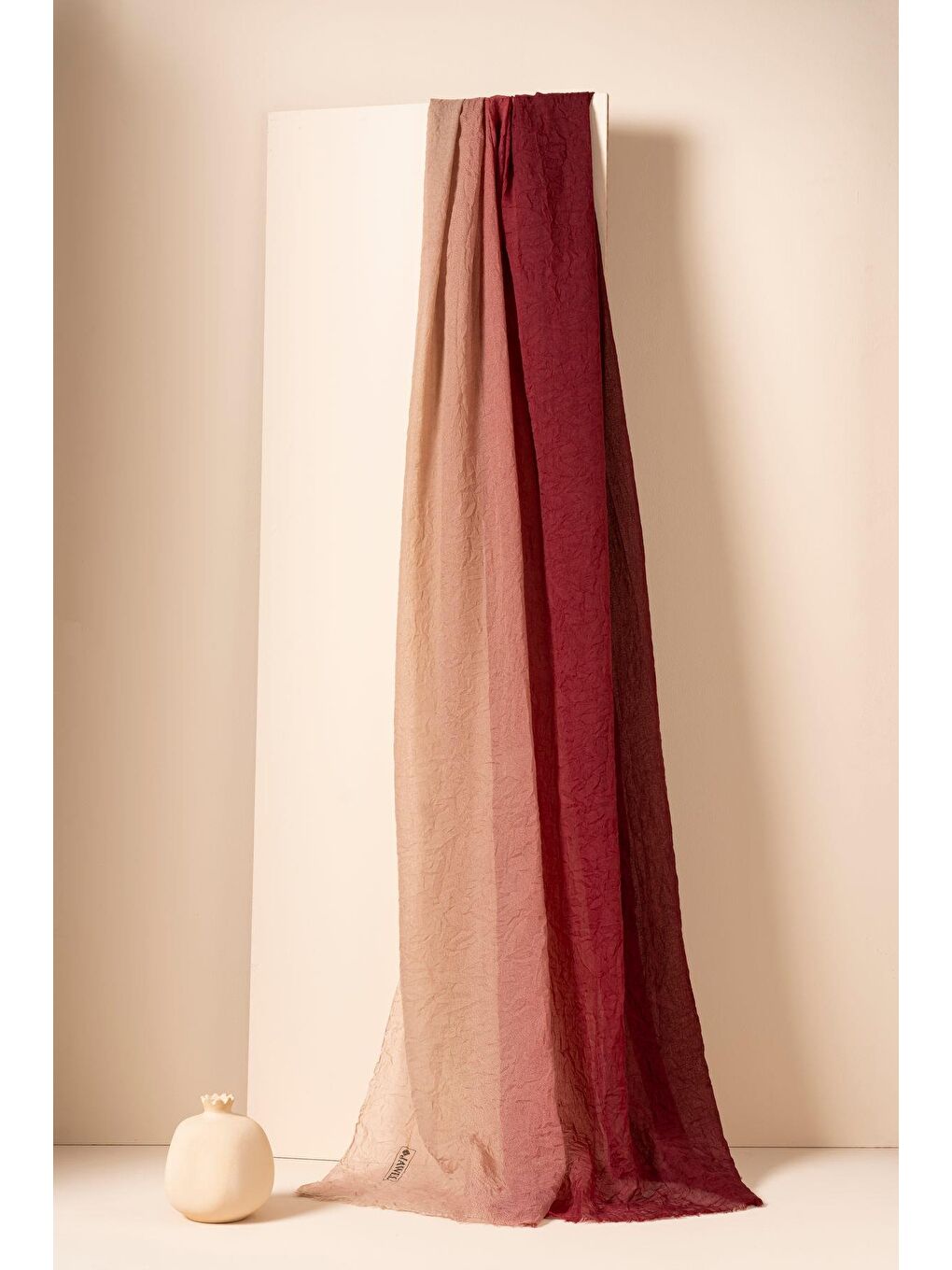 Bordo Kadın Degrade Konfor Şal