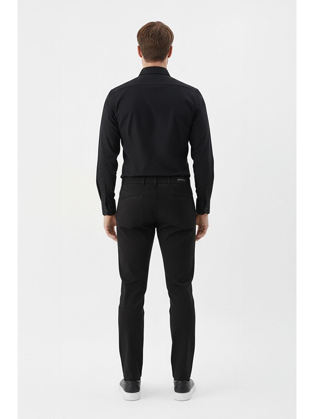 Giotelli Siyah Regular Fit Pamuk Karışımlı Elastanlı Chino Pantolon-2