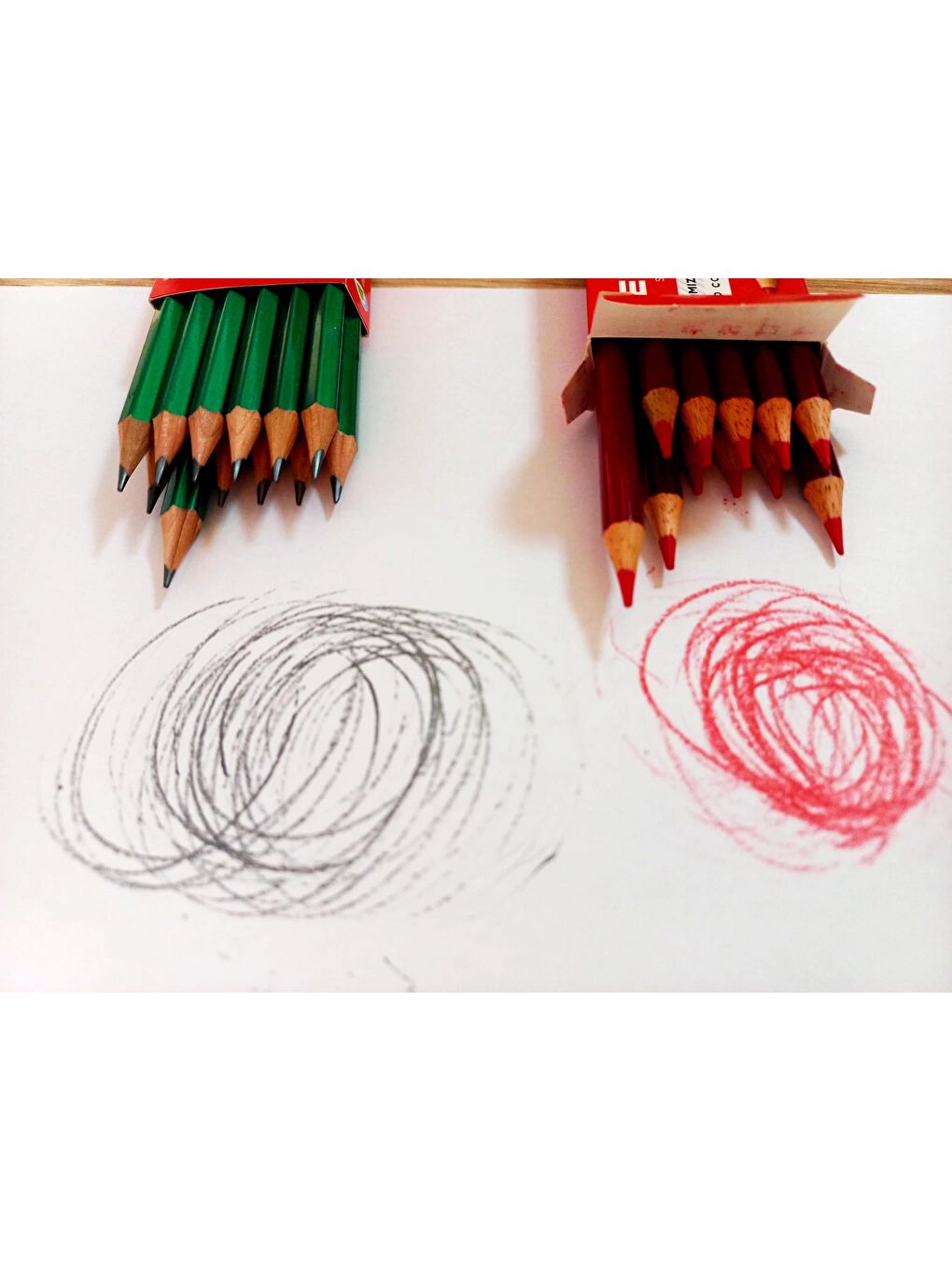 Mercanlı Kurşun Kalem HB 12'li + Kırmızı Kopya Kalemi 12'li-2