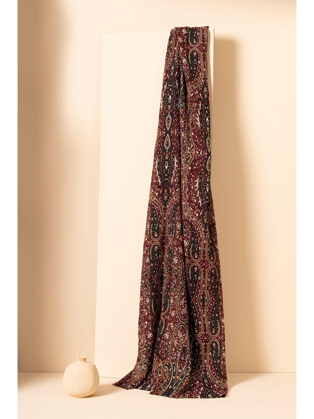 Karışık Kadın Etnik Desen Bürümcük Şal Paketi (Bordo-Haki Tarçın- Acı Kahve)-4