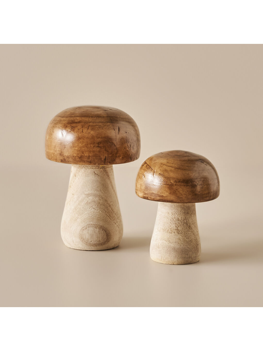 Bella Maison Bej Mushroom Dekoratif Obje Naturel (14x20 cm) - 2